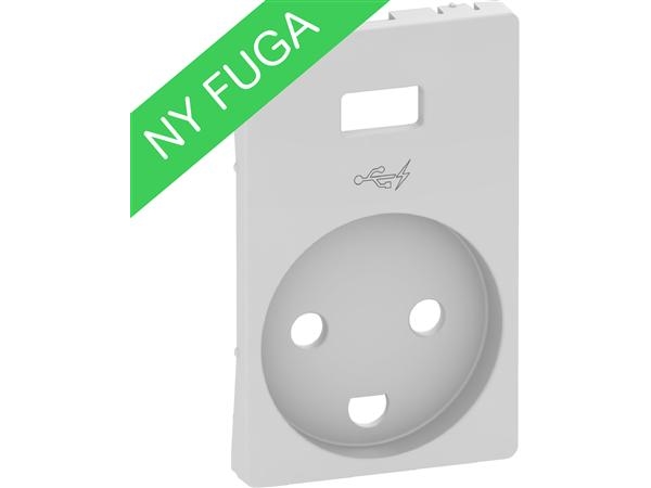 Fuga Afdækning Stikkontakt M/J Med 5V Usb Lader Hvid