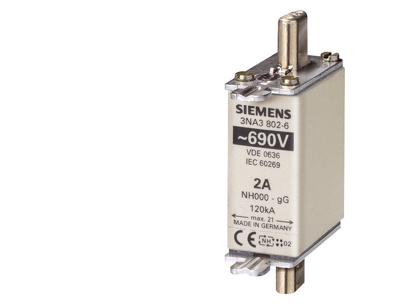 Siemens Nh-Sicherung Nh000 35A Gg 690Vac/250Vdc, 1 Stück(E), 65 Mm, 84 Mm, 62 Mm, 131 G