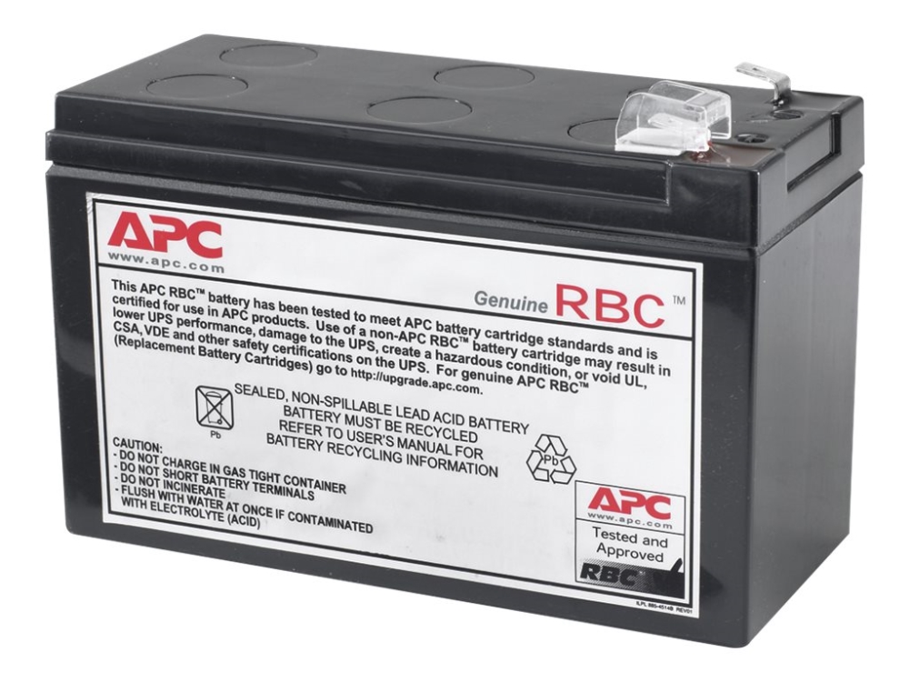 APC Replacement Battery Cartridge #110 - UPS-batteri - 1 x batteri - Blysyre - sort - for P/N: BE650G2-CP, BE650G2-FR, BE650G2-GR, BE650G2-IT, BE650G2-SP, BE650G2-UK, BR650MI