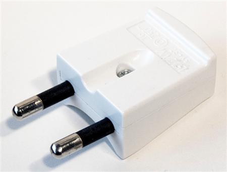 Verstärkter Stecker Flach, Ohne Erdung, 16A 250V Ip20, Polycarbonat - Farbe Weiß
