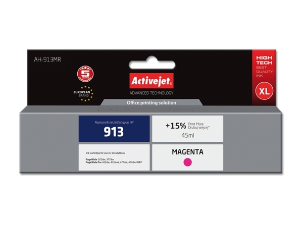 Activejet AH-913MR, Hög (XL) avkastning, Färgbaserat bläck, 45 ml, 1 styck, Enpack | Skrivare - Bläck, toner & förbrukningsvaror - Bläck | GameStuff