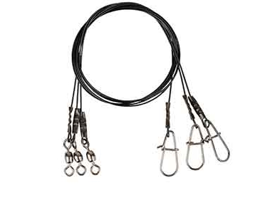 SG Black7 Trace 30cm 0.45mm 11kg Swivel/Needle Snap 3pcs | Utomhus - Fiskeredskap - Tillbehör | GameStuff