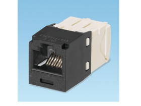 Panduit Utp Rj45 Tg-Minijack Kat 6, Schwarz, Weiß