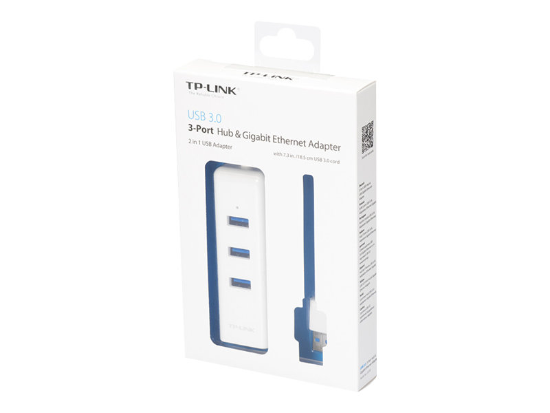 Tp-Link Ue330 Netzwerkadapter, Usb 3.0 Gigabit-Ethernet, 3-Port-Usb-3.0-Hub