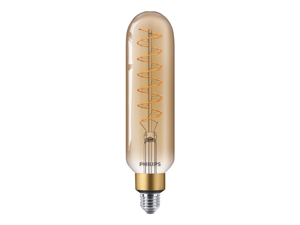 Philips Deco Led Glödlampa Form: T65 E27 6.5 W Motsvarande 40 W Klass A Flamljus 2000 K Transparent Barnsten Guld