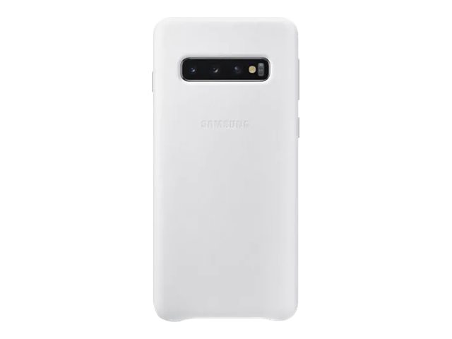 Samsung Leather Cover Ef-Vg973 - Beskyttelsescover Til Mobiltelefon - Læder - Hvid - For Galaxy S10, S10 (Unlocked), S10 Enterprise Edition