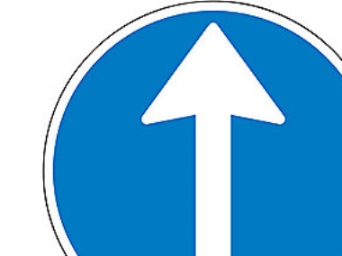 Påbudt kørselsretning - Påbudstavle D11,1 70cm T4 refleks, DS/EN12899-1