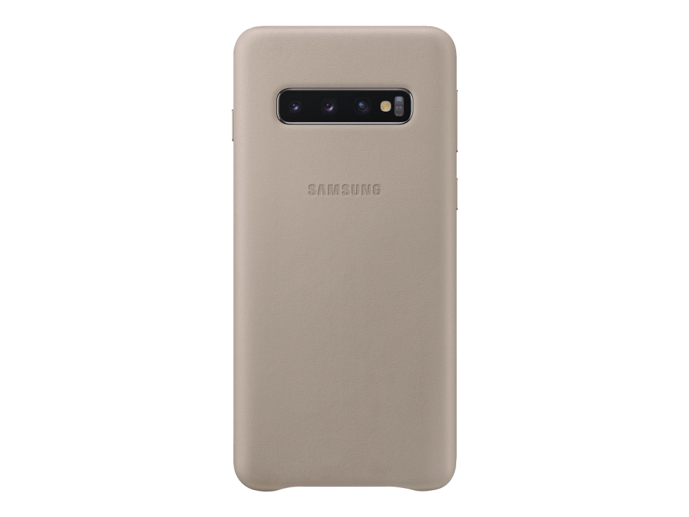 Samsung Leather Cover Ef-Vg973 - Bagsidecover Til Mobiltelefon - Læder - Grå - For Galaxy S10, S10 (Unlocked), S10 Enterprise Edition