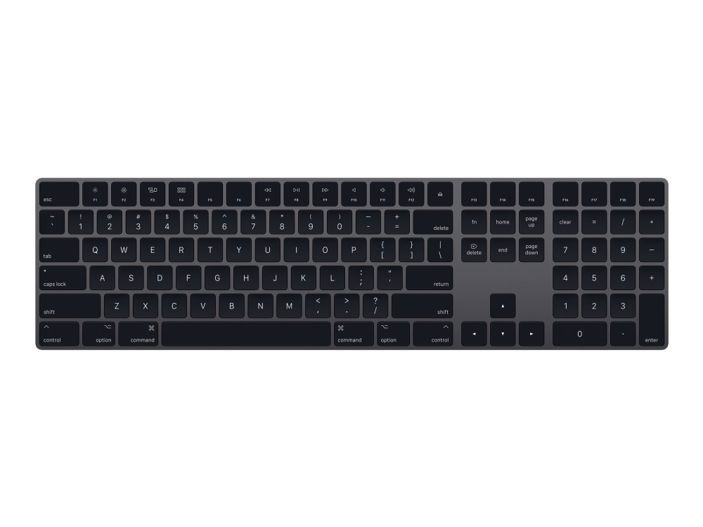 Magic Keyboard with Numeric Keypad - Tastatur - Bluetooth - QWERTY - Dansk - sølv