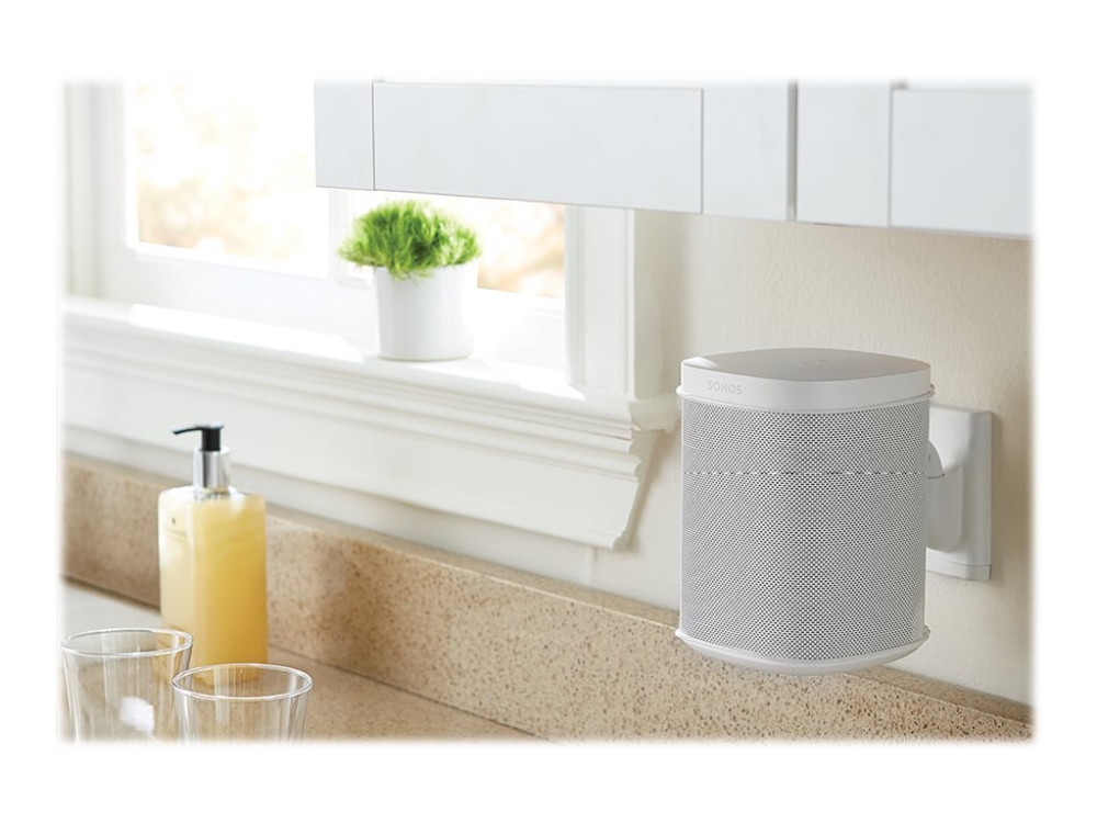 Sanus WSWM22 - Beslag - for højttaler(e) - hvid - vægmonterbar - for Sonos One, PLAY:1, PLAY:3