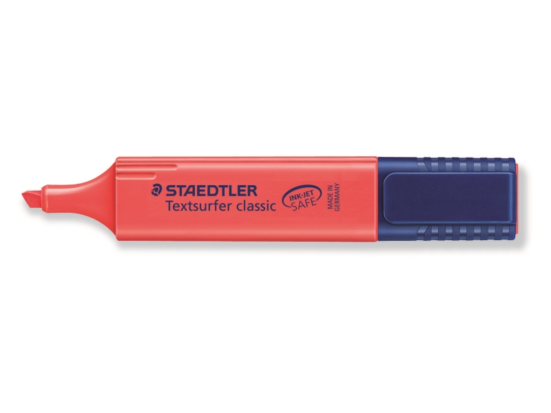 Tekstmarker Staedtler 364 rød Textsurfer Classic - (10 stk.) | Skrivredskap - Överstryckningspennor - Tjock Överstryckningspennor | GameStuff