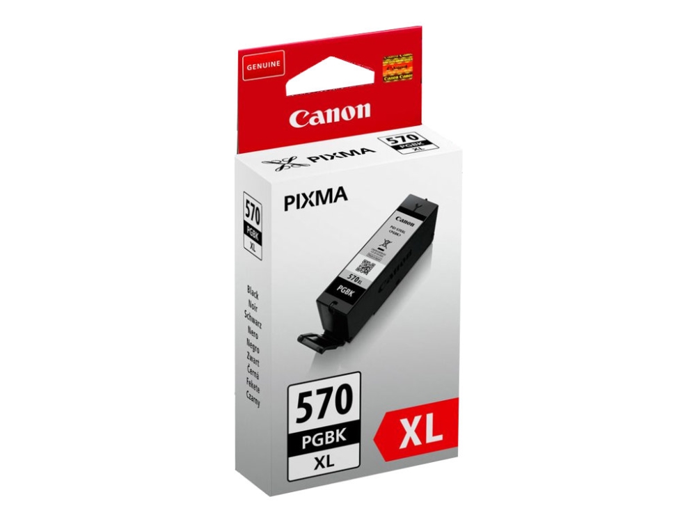 Canon Pgi-570Pgbk Xl - 22 Ml - Højtydende - Sort - Original - Blister - Blækbeholder - For Pixma Ts5051, Ts5053, Ts5055, Ts6050, Ts6051, Ts6052, Ts80