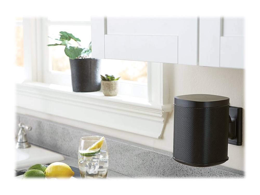 Sanus WSWM22 - Bøjle - for højttaler(e) - sort - vægmonterbar (pakke med 2) - for Sonos One, PLAY:1, PLAY:3