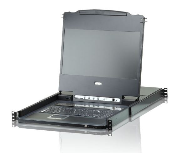 Kvm-Konsol Aten Aten Cl6708mw Kvm-Switch Til Rackmontering Sort