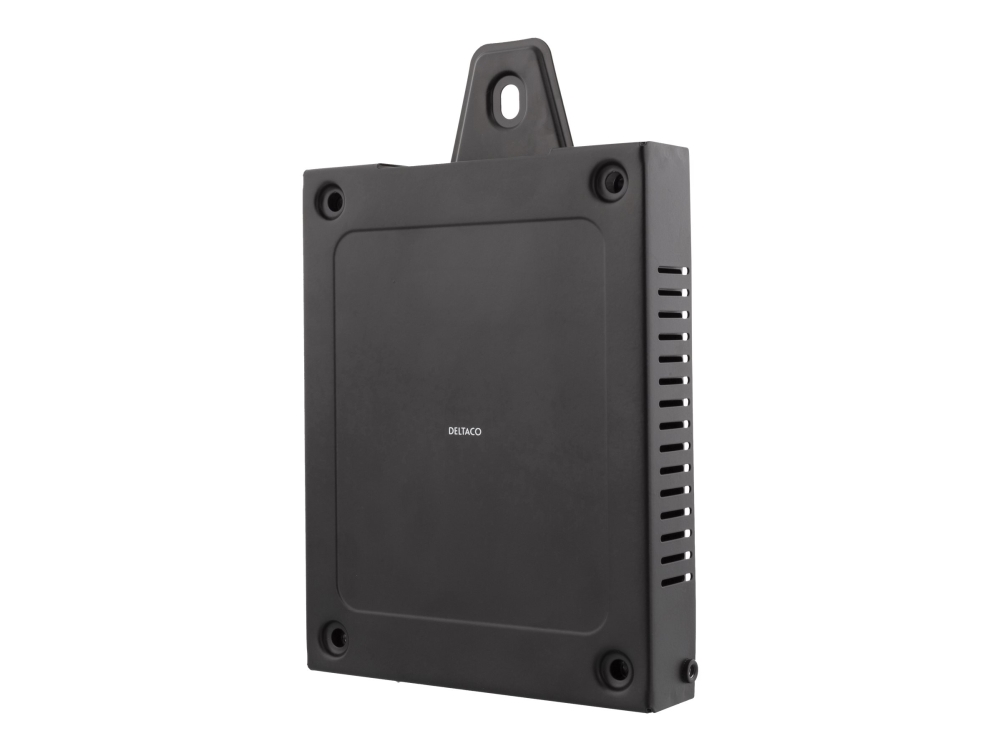 DELTACO ARM-535 - Komponenter til montering (tyveriforhindringssæt) - for mediabox - stål, ABS plastic - sort - vægmonterbar