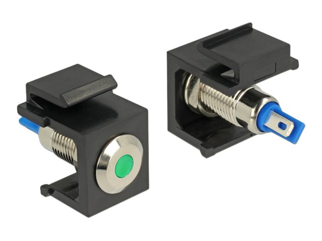 Delock Keystone Led Green 6 V Flat - Modular Indlæg - Sort