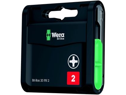 Wera 05057750001, 20 Stück(E), Phillips, Ph 2, Metall, Kunststoff, 20X Ph 2X25 Mm, Ce