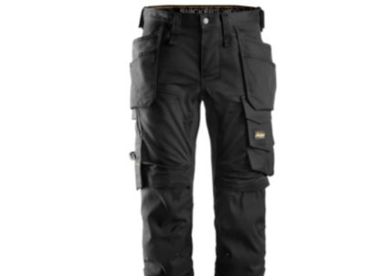 Snickers Stretch-Arbeitshose Mit Hängetaschen 6241 Schwarz Größe 50