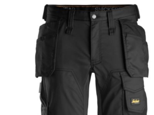 Snickers Workwear 6141 Allroundwork, Stretch-Shorts Mit Holstertaschen, Schwarz, Größe 48
