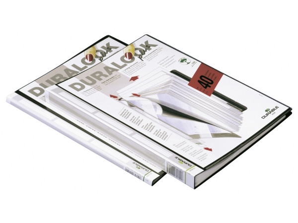 Durable DURALOOK Plus, Sort, Polypropylen (PP), 40 lommer, A4
