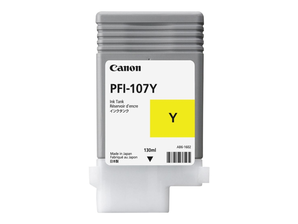 Canon PFI-107 Y - 130 ml - gul - original - bläcktank - för imagePROGRAF iPF670, iPF680, iPF685, iPF770, iPF780, iPF785 | Skrivare - Bläck, toner & förbrukningsvaror - Bläck | GameStuff