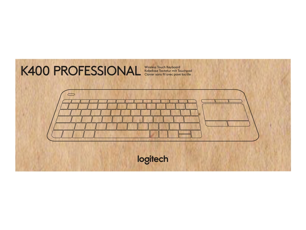 Logitech Wireless Touch Keyboard K400 - Tastatur - trådløs - 2.4 GHz - engelsk
