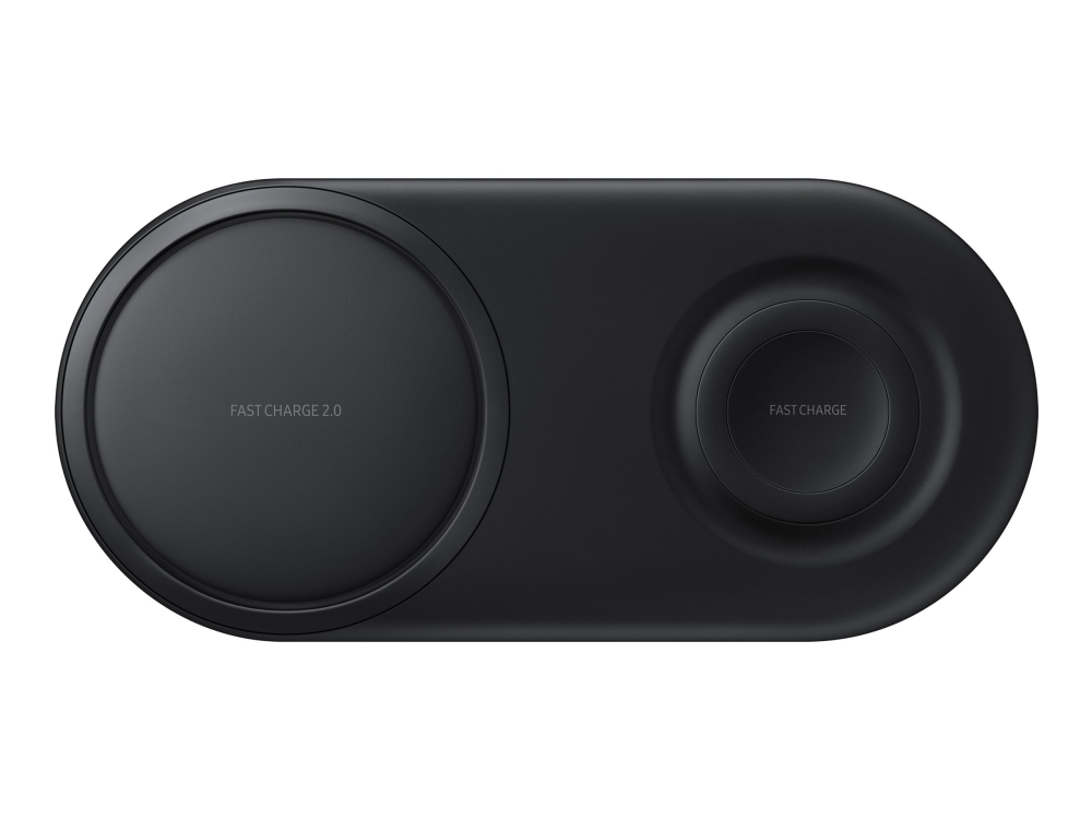 Samsung Wireless Charger Duo Pad Ep-P5200 - Trådløs Opladningsmåtte + Ac-Strømadapter - 2.1 A - Fast Charge - Sort - For Samsung Gear S3 Galaxy Note8