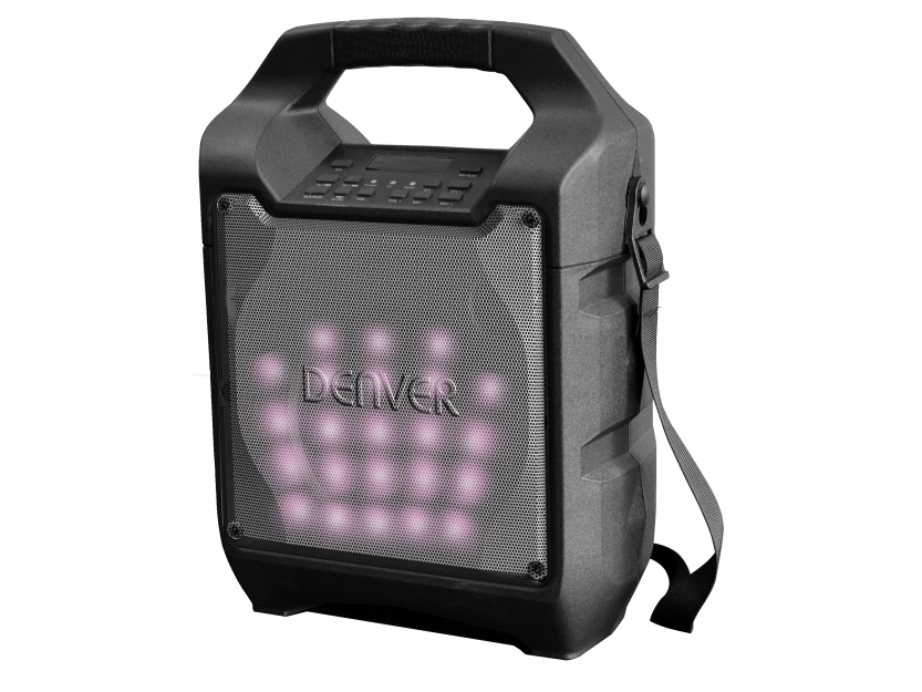 Denver TSP-205, 20 W, Sort, LED, Ledning & Trådløs, AC, Batteri, 230 V