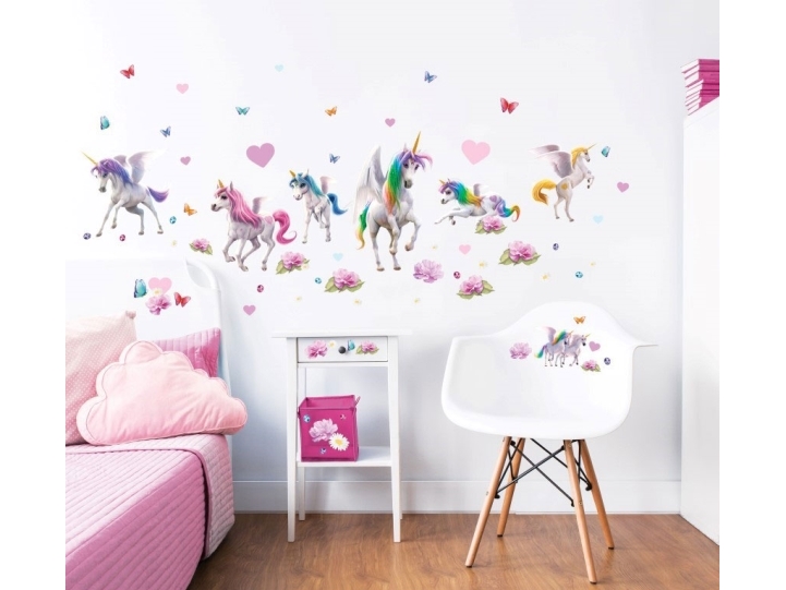 Billede af Magiske Enhjørninger / Magical Unicorn Wallstickers