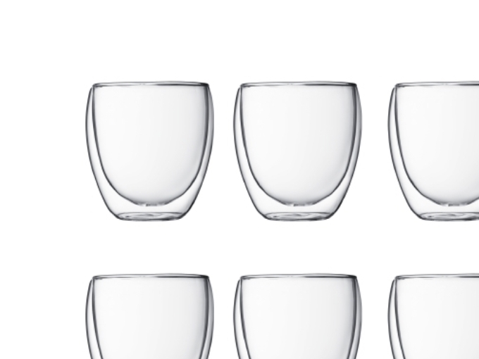 Bodum Pavina Set, Set, 0,25 L, Transparent, Glas, 6 Person(En), 6 Stück(E)