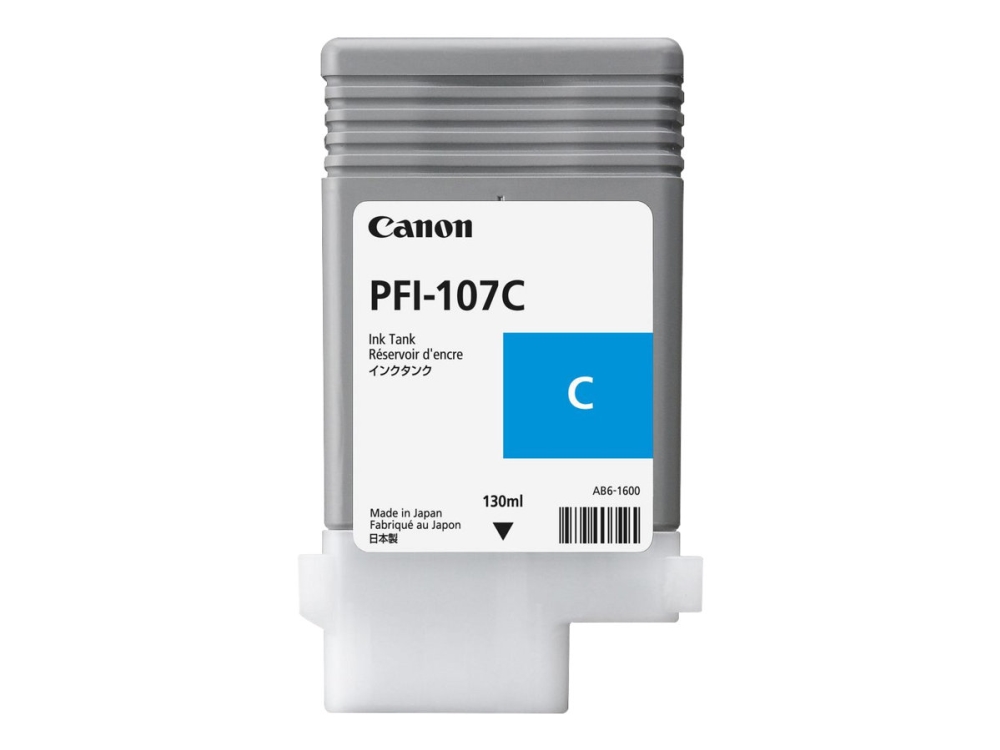 Canon Pfi-107 C - 130 Ml - Cyan - Original - Tintentank - Für Imageprograf Ipf670, Ipf680, Ipf685, Ipf770, Ipf780, Ipf785