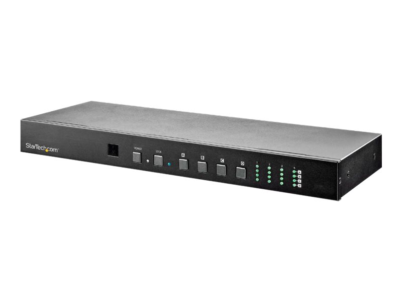 Startech.Com 4X4 Hdmi-Matrix-Switch Mit Audio Und Ethernet Steuerung - 4K 60Hz Video - Rackmontage Hdmi 2.0 Splitter Mit Fernbedienung - Hdmi-Umschal