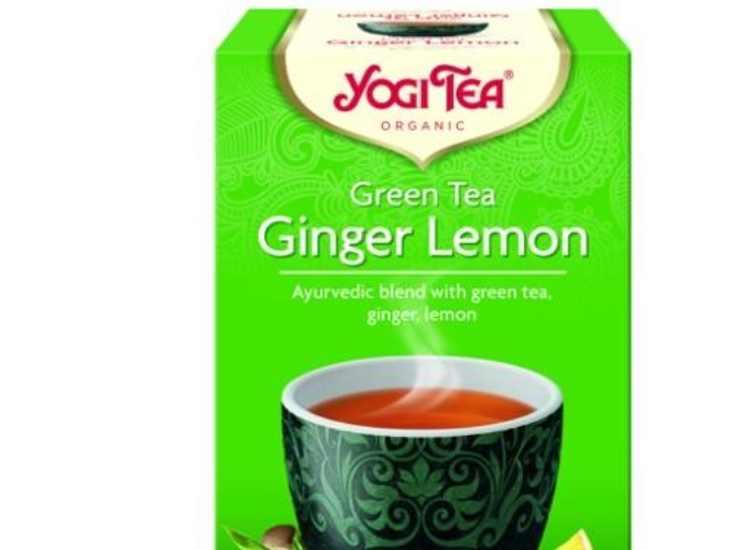 Tee Yogi vihreä inkivääri sitruuna 6x17 breve Økologisk (DK-ØKO-100),6 bk x 17 brv/krt