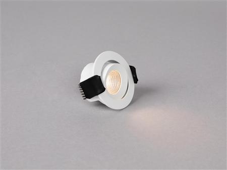 LED-downlight Optic XS Tilt White 3000K, 230lm, Ra&gt 95, 45° spridning, lutning 20°, 4W, IP44. Dimbar 230V drivrutin | Belysning - Inomhusbelysning | GameStuff