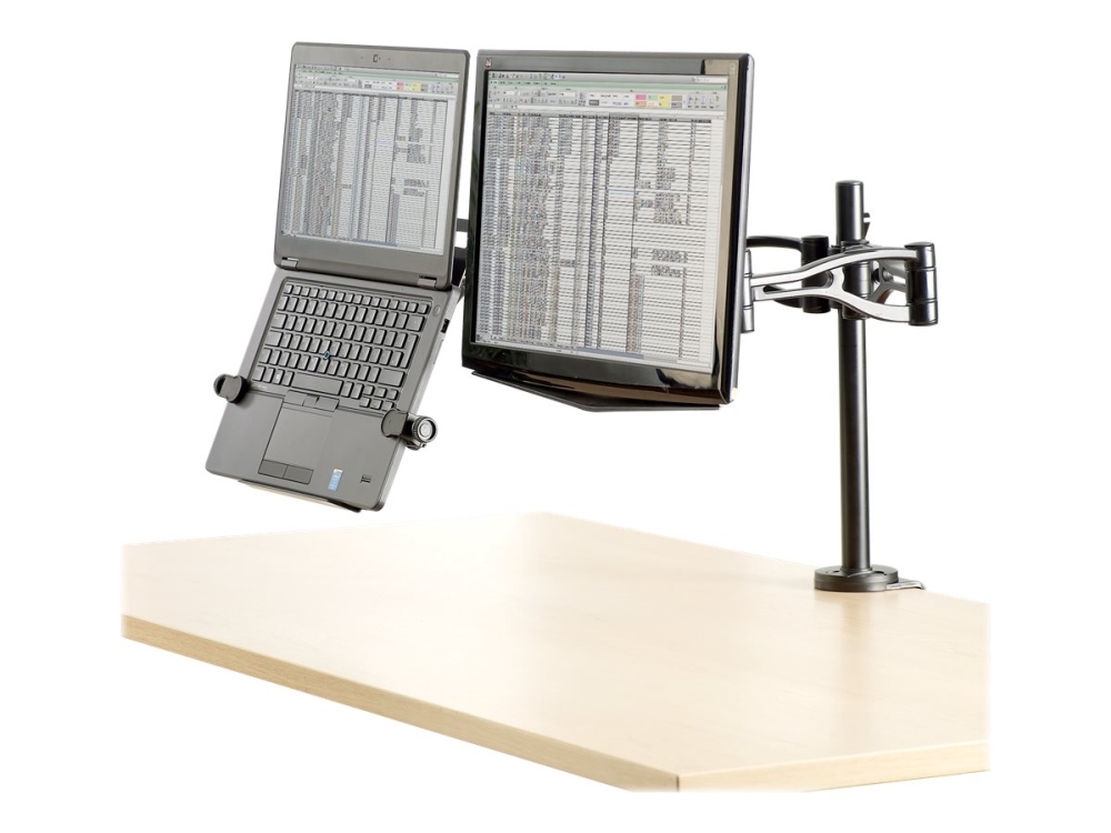 Fellowes Professional Series Depth Adjustable Dual Monitor Arm - Monteringssats - justerbar arm - för 2 monitorer - järn - svart - disk-monteringsbar | TV, Ljud & Bild - Fästen - Styrelse | GameStuff