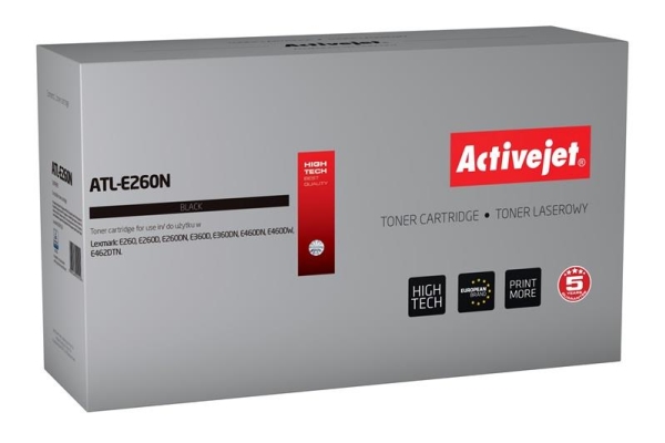 Activejet Tonerpatron Atl E260n Erstatning Lexmark E260a11e Supreme 3500 Sider Sort 3500 Sider Sort 1 Stk