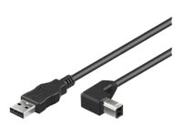 Microconnect Usbab3angled, 3 M, Usb A, Usb B, Usb 2.0, Männlich/Männlich, Schwarz