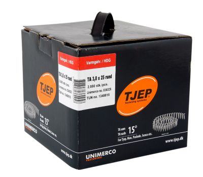 Tjep Ringsøm Ta 30/25 3,0X25mm - Varmgalv. T/Tagpap. Box 2880 Stk