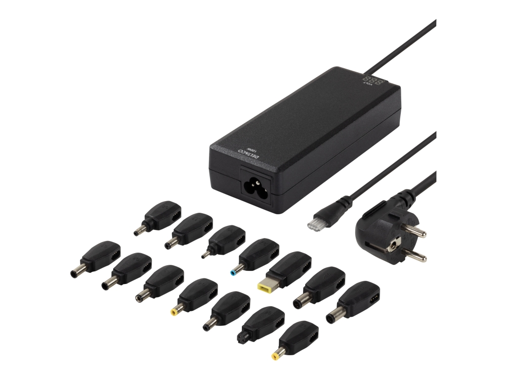 DELTACO SMP-120WD - Nätadapter - AC 100-240 V - 120 Watt | Datortillbehör - Laddare & Batterier - Bärbar nätaggregat | GameStuff