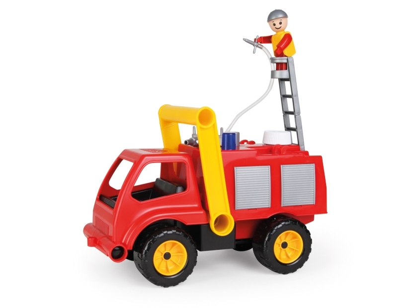 Lena 04155 Lastbil Fire Truck 3 År Plast Sort Grå Rød Gul