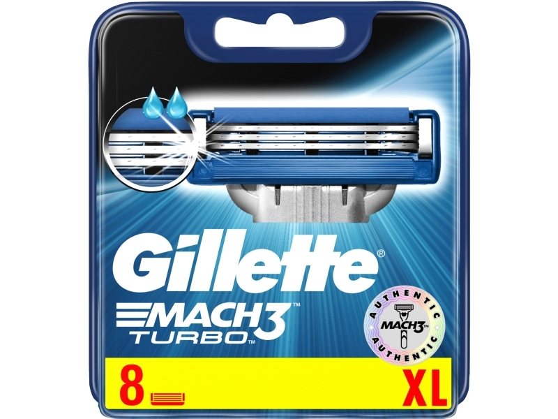 Rakblad Mach3 Turbo 8st | Hårvård - Skägg- / Hårtrimmer - Skär för rakapparater | GameStuff