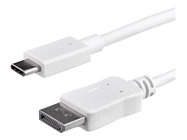 StarTech.com 3ft/1m USB C to DisplayPort 1.2 Cable 4K 60Hz, USB-C to DisplayPort Adapter Cable HBR2, USB Type-C DP Alt Mode to DP Monitor Video Cable, Compatible with Thunderbolt 3, White - USB-C Male to DP Male (CDP2DPMM1MW) - Extern videoadapter - STM32F072CBU6 - USB-C - DisplayPort - vit | Datorkomponenter - Grafikkort & Tilbehör - USB-grafikkort | GameStuff