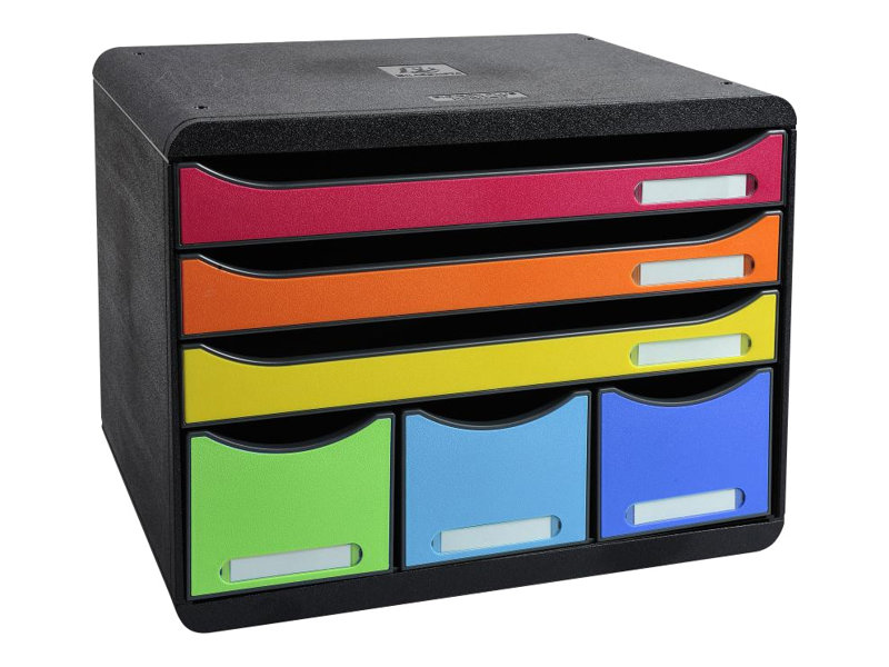 Skuffekabinet Exacompta Harlekin Storebox Maxi Med 6 Skuffer