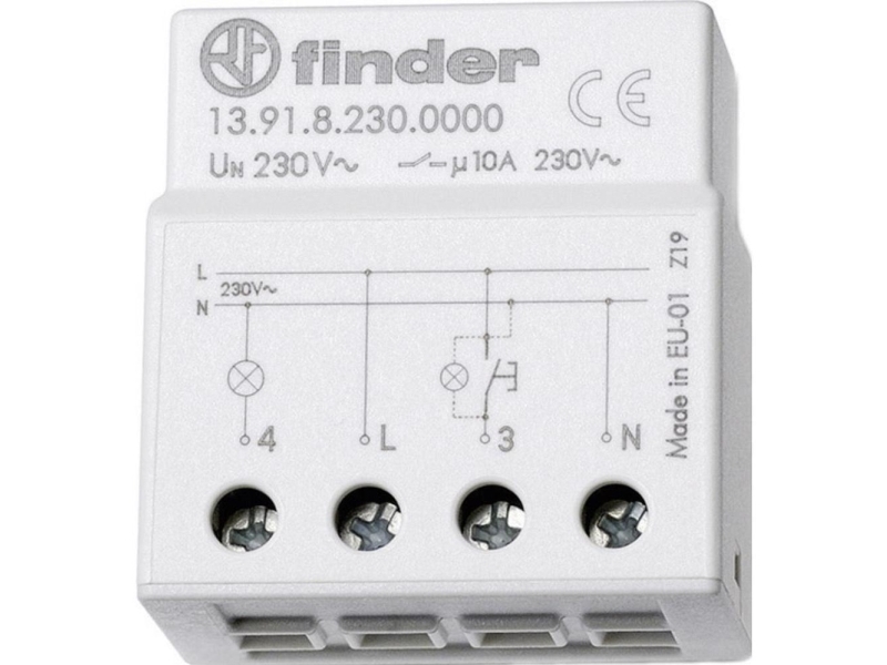 Finder 13.91.8.230.0000, Grau, 10 A, Ce, 230 V