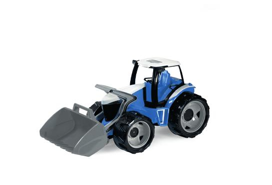 Lena Giga Trucks Tractor With Front Loader, Traktor, Indendørs/Udendørs, 3 År, Plast, Blå, Grå, Hvid