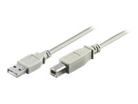 Microconnect Usbab3, 3 M, Usb A, Usb B, Usb 2.0, Männlich/Männlich, Weiß
