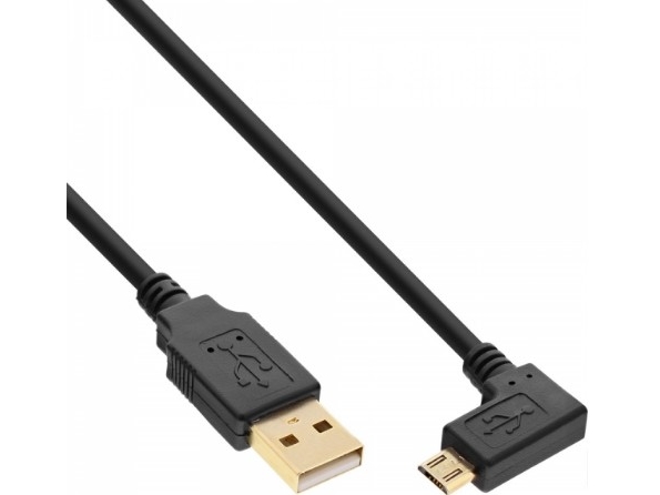 Inline 31705T, 0,5 M, Usb A, Micro-Usb B, Usb 2.0, Hanstik/Hanstik, Sort