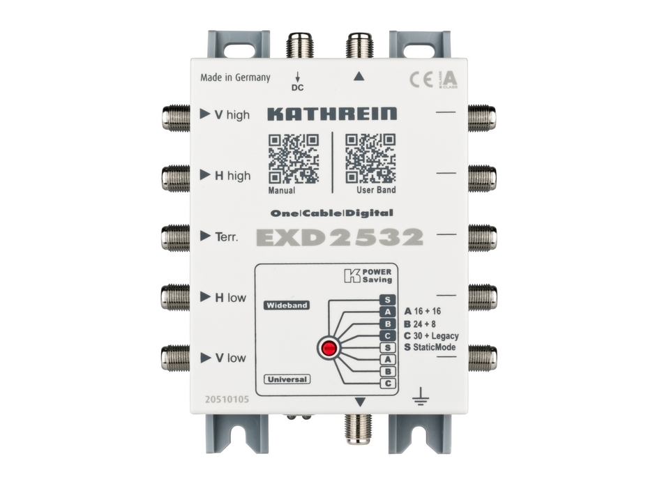 Kathrein EXD 2532, 5 inputs, 32 outputs, 300 - 2350 MHz, 5 - 862 MHz, 1,5 dB, 3 dB