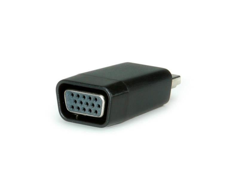 Value Hdmi-Vga Adapter, Hdmi St / Vga Bu, Hdmi, Vga, Schwarz