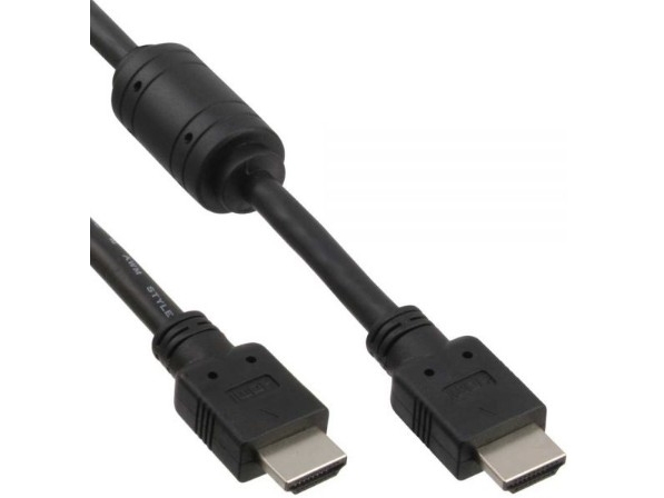 Inline Hdmi Kabel, Hdmi-High Speed, St / St, Schwarz, Mit Ferrit, 1,5M, 1,5 M, Hdmi Typ A (Standard), Hdmi Typ A (Standard), 5 Gbit/S, Schwarz